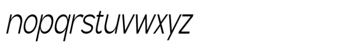 Geometra Sans Light Condensed Slanted Font LOWERCASE