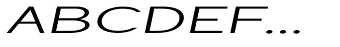 Geometra Sans Light Expanded Slanted Font UPPERCASE