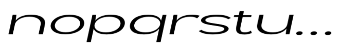 Geometra Sans Light Expanded Slanted Font LOWERCASE