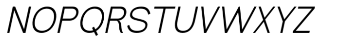 Geometra Sans Light Slanted Font UPPERCASE