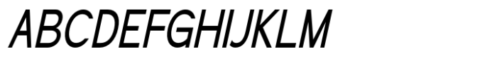 Geometra Sans Medium Condensed Slanted Font UPPERCASE
