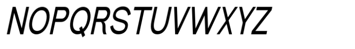 Geometra Sans Medium Condensed Slanted Font UPPERCASE