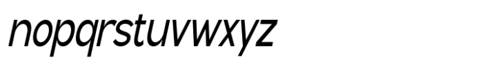 Geometra Sans Medium Condensed Slanted Font LOWERCASE