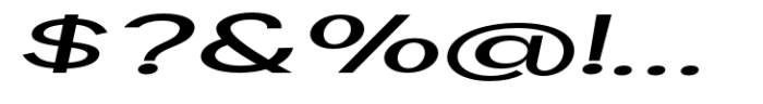Geometra Sans Medium Expanded Slanted Font OTHER CHARS
