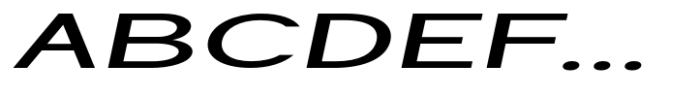 Geometra Sans Medium Expanded Slanted Font UPPERCASE
