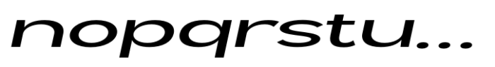 Geometra Sans Medium Expanded Slanted Font LOWERCASE