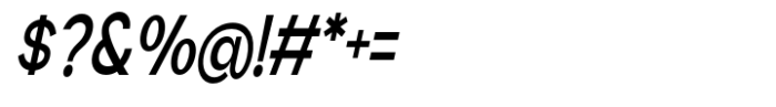 Geometra Sans Semi Bold Condensed Slanted Font OTHER CHARS