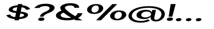 Geometra Sans Semi Bold Expanded Slanted Font OTHER CHARS