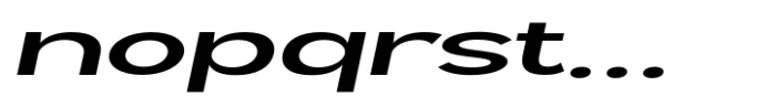 Geometra Sans Semi Bold Expanded Slanted Font LOWERCASE