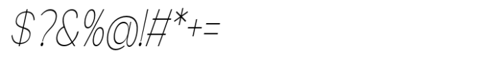 Geometra Sans Thin Condensed Slanted Font OTHER CHARS