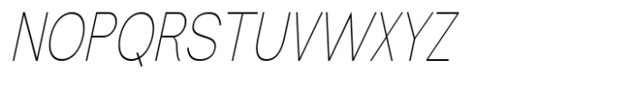 Geometra Sans Thin Condensed Slanted Font UPPERCASE