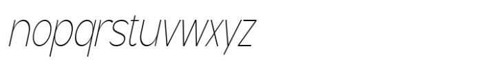 Geometra Sans Thin Condensed Slanted Font LOWERCASE