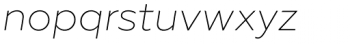 Geometria ExtraLight Italic Font LOWERCASE