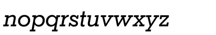 Geometric Slabserif 703 Std Medium Italic Font LOWERCASE