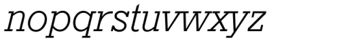 Geometric Slabserif 712 Light Italic Font LOWERCASE