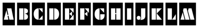 Geometric Stencil EF Negative Font UPPERCASE