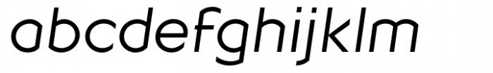 Geometrico Sans Light Italic Font LOWERCASE