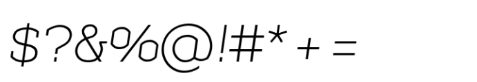 Geometrico Slab Extra Light Italic Font OTHER CHARS