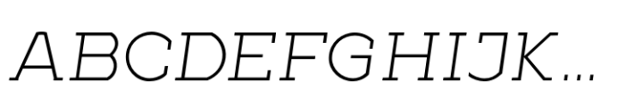Geometrico Slab Extra Light Italic Font UPPERCASE