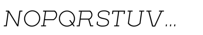 Geometrico Slab Extra Light Italic Font UPPERCASE