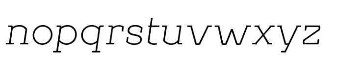 Geometrico Slab Extra Light Italic Font LOWERCASE
