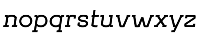 Geometrico Slab Italic Font LOWERCASE
