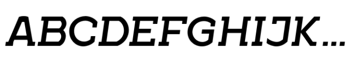 Geometrico Slab Medium Italic Font UPPERCASE