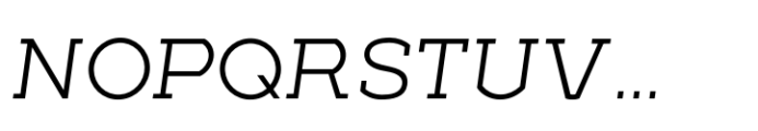 Geometrico Slab Thin Italic Font UPPERCASE