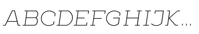 Geometrico Slab Ultra Light Italic Font UPPERCASE