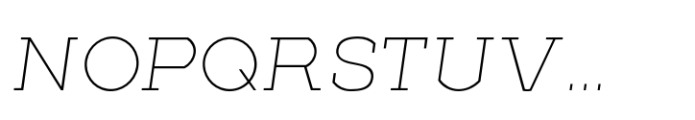 Geometrico Slab Ultra Light Italic Font UPPERCASE