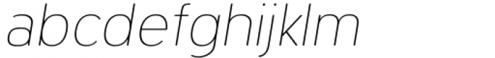 Geometris Round Thin Semi-Condensed Oblique Font LOWERCASE