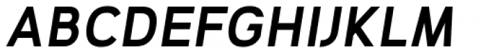 Geometris Semi-Condensed Semi Bold Oblique Font UPPERCASE