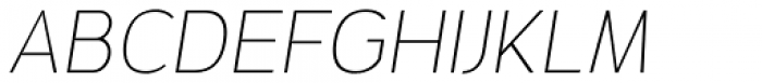 Geometris Semi-Condensed Thin Oblique Font UPPERCASE
