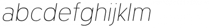 Geometris Semi-Condensed Thin Oblique Font LOWERCASE