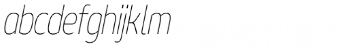 Geon Condensed Thin Italic Font LOWERCASE