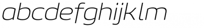 Geon Expanded Extra Light Italic Font LOWERCASE
