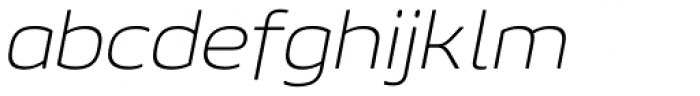 Geon Soft Expanded Extra Light Italic Font LOWERCASE