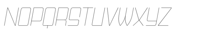 Geoparody Thin Italic Font LOWERCASE