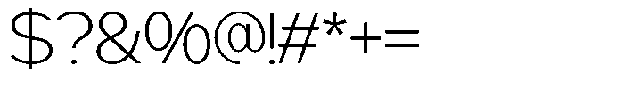 Geophy Extra Light Font OTHER CHARS