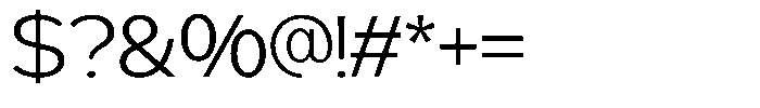 Geophy Light Font OTHER CHARS