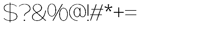 Geophy Thin Font OTHER CHARS