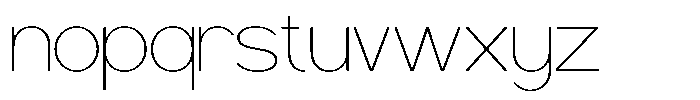 Geophy Thin Font LOWERCASE