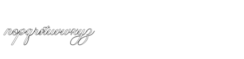 Georghina Script Pro Outline Font LOWERCASE