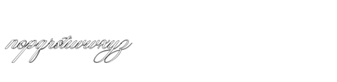 Georghina Script Pro Slant Outline Font LOWERCASE