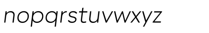 Geova Light Oblique Font LOWERCASE