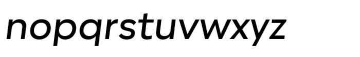 Geova Medium Oblique Font LOWERCASE