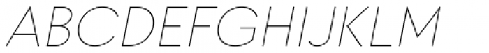 Geraldton Thin Italic Font UPPERCASE