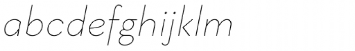 Geraldton Thin Italic Font LOWERCASE