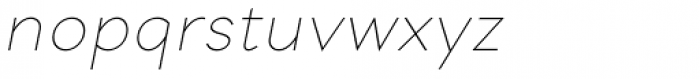 Geraldton Thin Italic Font LOWERCASE