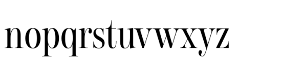 Gerard Display Narrow Regular Font LOWERCASE